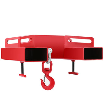 compare product BDI Wear Parts Forklift Lifting Hook 6600lbs Capacity Forklift Lifting Hoist Red Forklift Mobile Crane with Swivel Hook and Two Large T-Screws