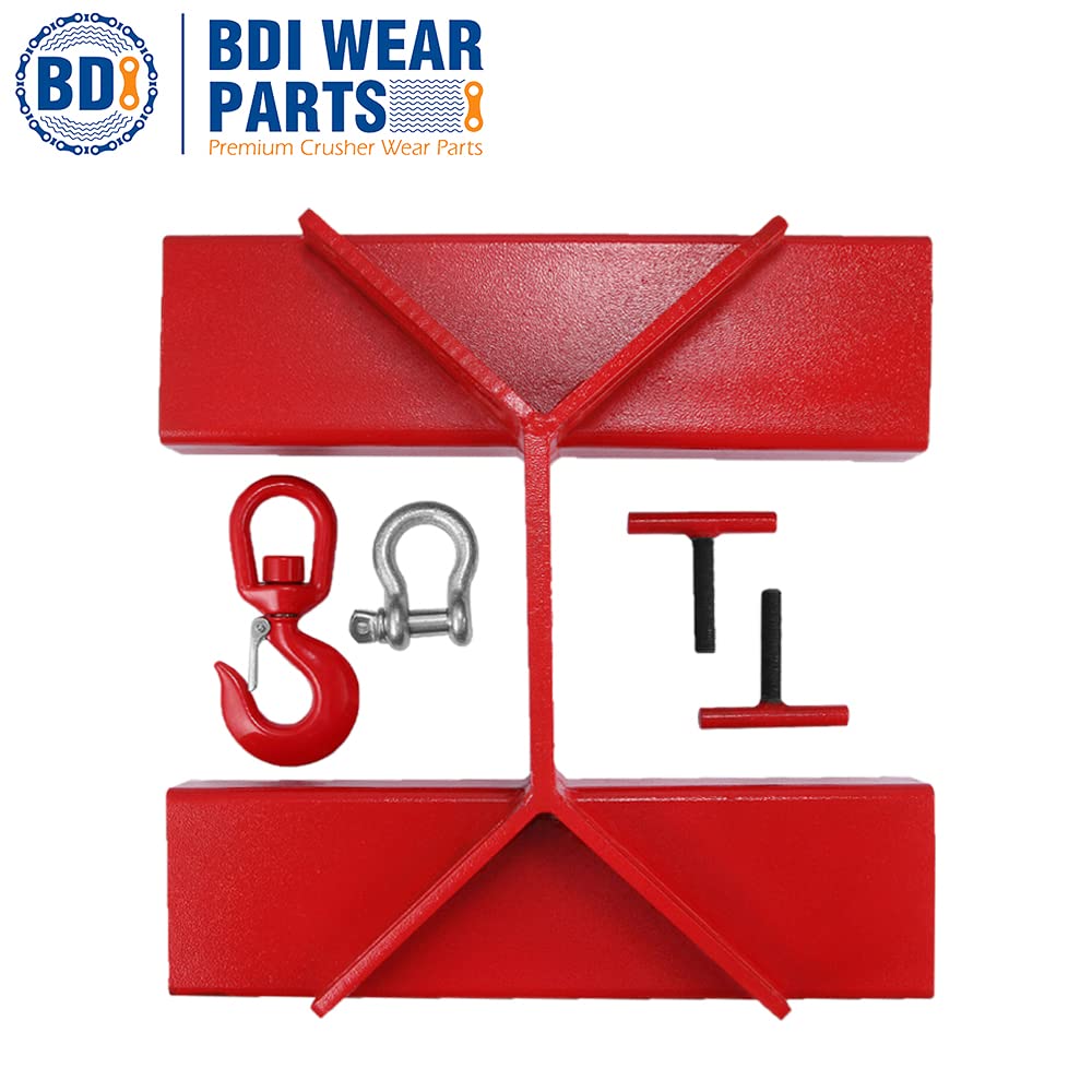 BDI Wear Parts Forklift Lifting Hook 6600lbs Capacity Forklift Lifting Hoist Red Forklift Mobile Crane with Swivel Hook and Two Large T-Screws