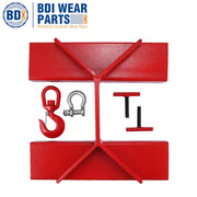 BDI Wear Parts Forklift Lifting Hook 6600lbs Capacity Forklift Lifting Hoist Red Forklift Mobile Crane with Swivel Hook and Two Large T-Screws