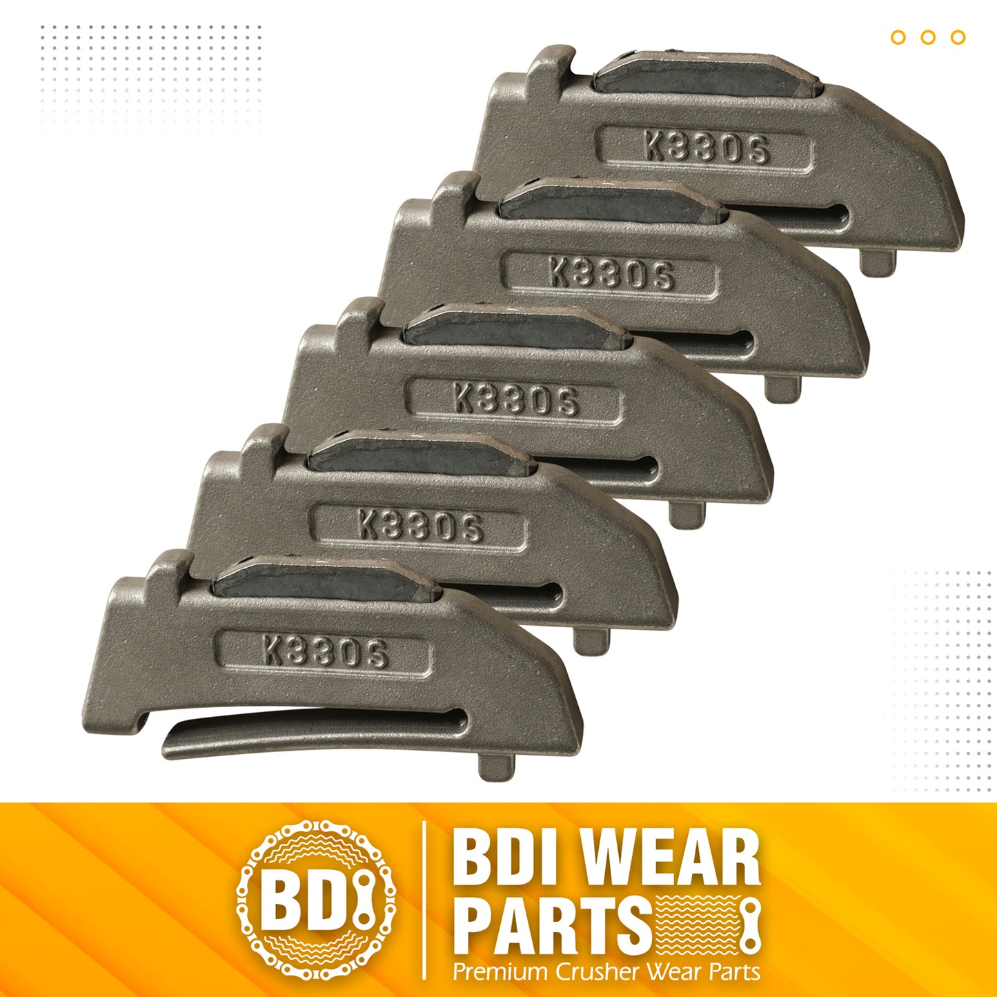 BDI Wear Parts K330S Flex Pin Fits X330 Dirt Tooth Hensley Style Digging Bucket Tooth/Bucket Teeth - 5PCS