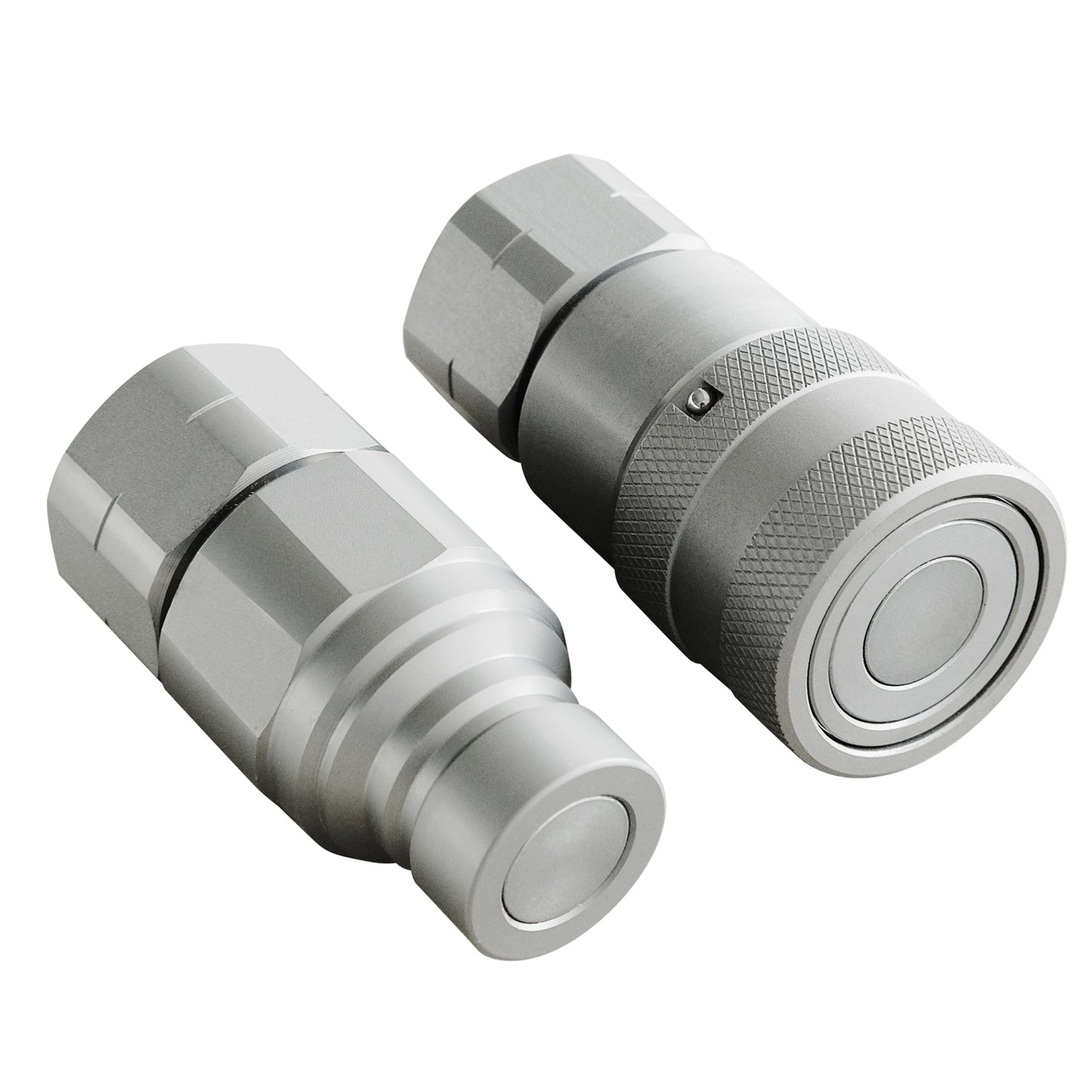 BDI Wear Parts 1/2" NPT Flat Face Hydraulic Coupler Skid Steer Quick Connect Disconnect Coupling 1/2 Body/Coupling Quick Connect with Dust caps