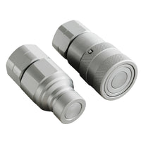 BDI Wear Parts 1/2" NPT Flat Face Hydraulic Coupler Skid Steer Quick Connect Disconnect Coupling 1/2 Body/Coupling Quick Connect with Dust caps
