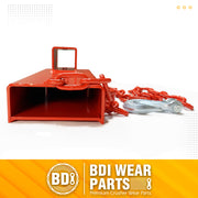 BDI Wear Parts Forklift Hook Receiver Tray Fork Trailer Traction Adapter, Fork Trailer Traction Adapter with Chain