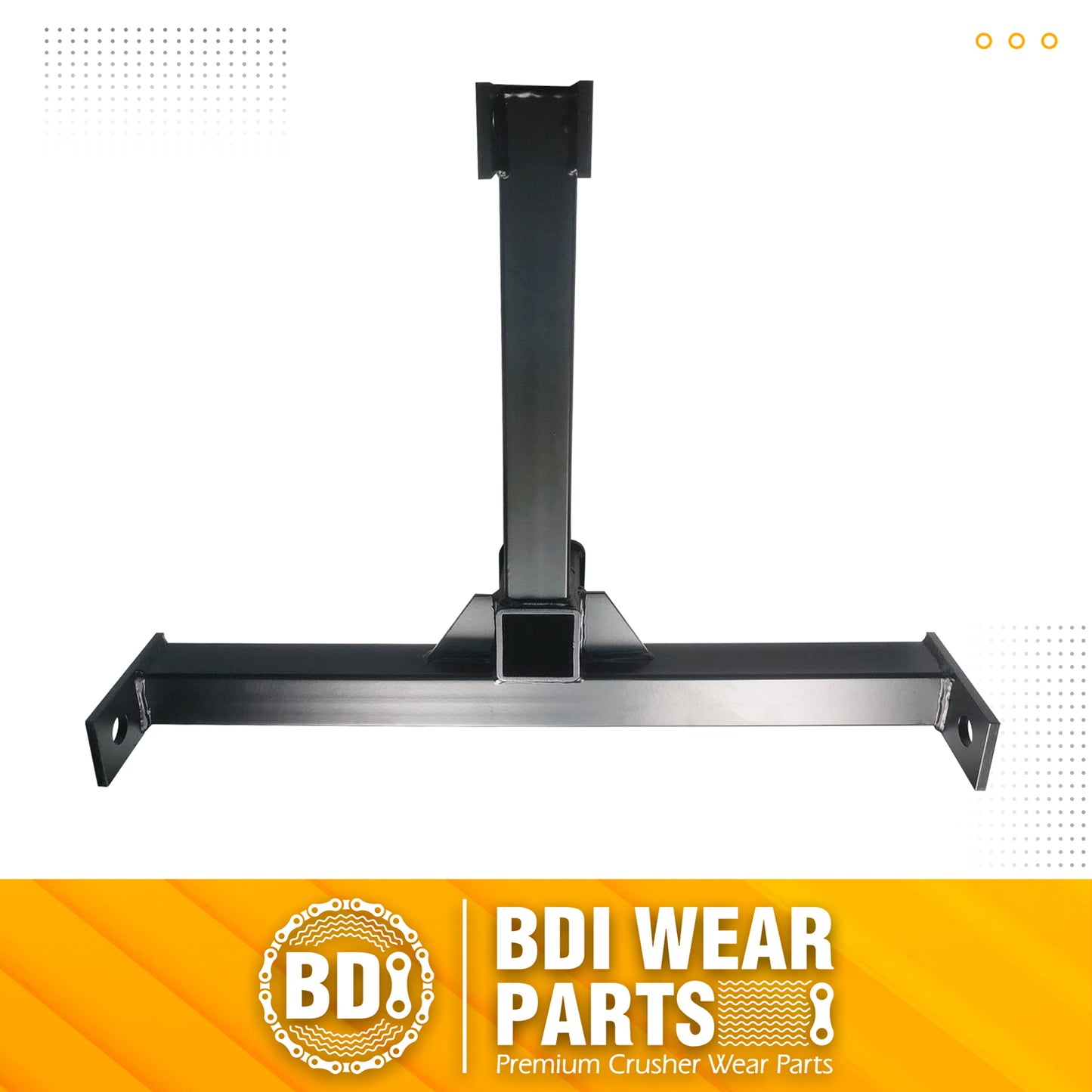 BDI Wear Parts 3 Point Trailer Hitch with 2" Receiver for Category 1 Tow Tractors Gooseneck Drawbar Adapter, Heavy Duty Black Standard Towing Hitch Attachment