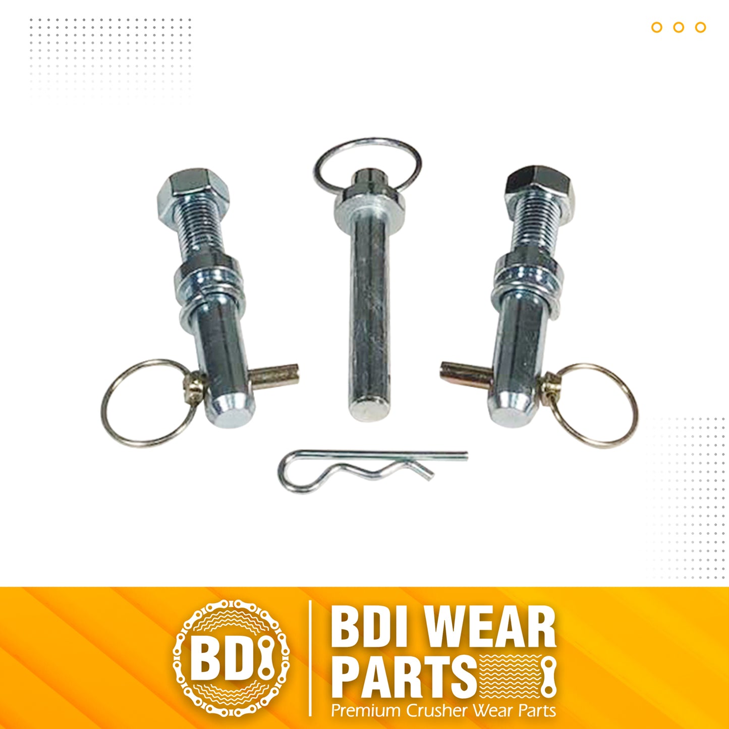 BDI Wear Parts 3 Point Trailer Hitch with 2" Receiver for Category 1 Tow Tractors Gooseneck Drawbar Adapter, Heavy Duty Black Standard Towing Hitch Attachment