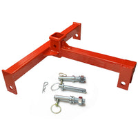 BDI Wear Parts 3 Point Trailer Hitch with 2" Receiver for Category 1 Tractor Gooseneck Drawbar Adapter Red Towing Hitch