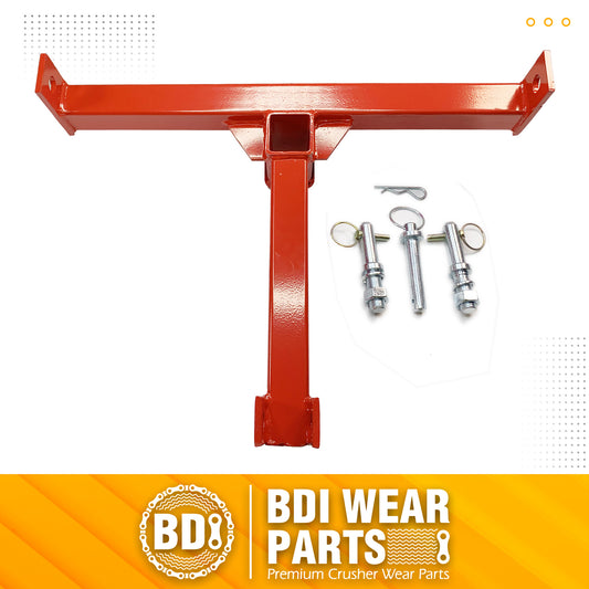 BDI Wear Parts 3 Point Trailer Hitch with 2" Receiver for Category 1 Tractor Gooseneck Drawbar Adapter Red Towing Hitch