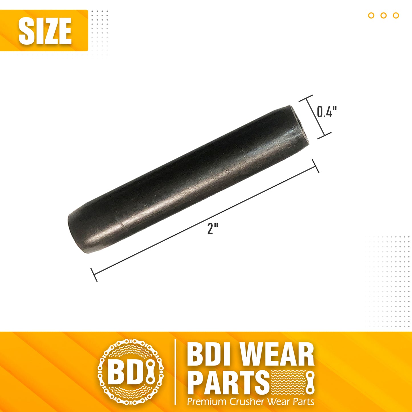 BDI Wear Parts Bucket Teeth P156 Roll Pins Compatible with Backhoe/Skid/Hensley X156 X156S X156L X156T X156TWL Tooth - 10 Pack