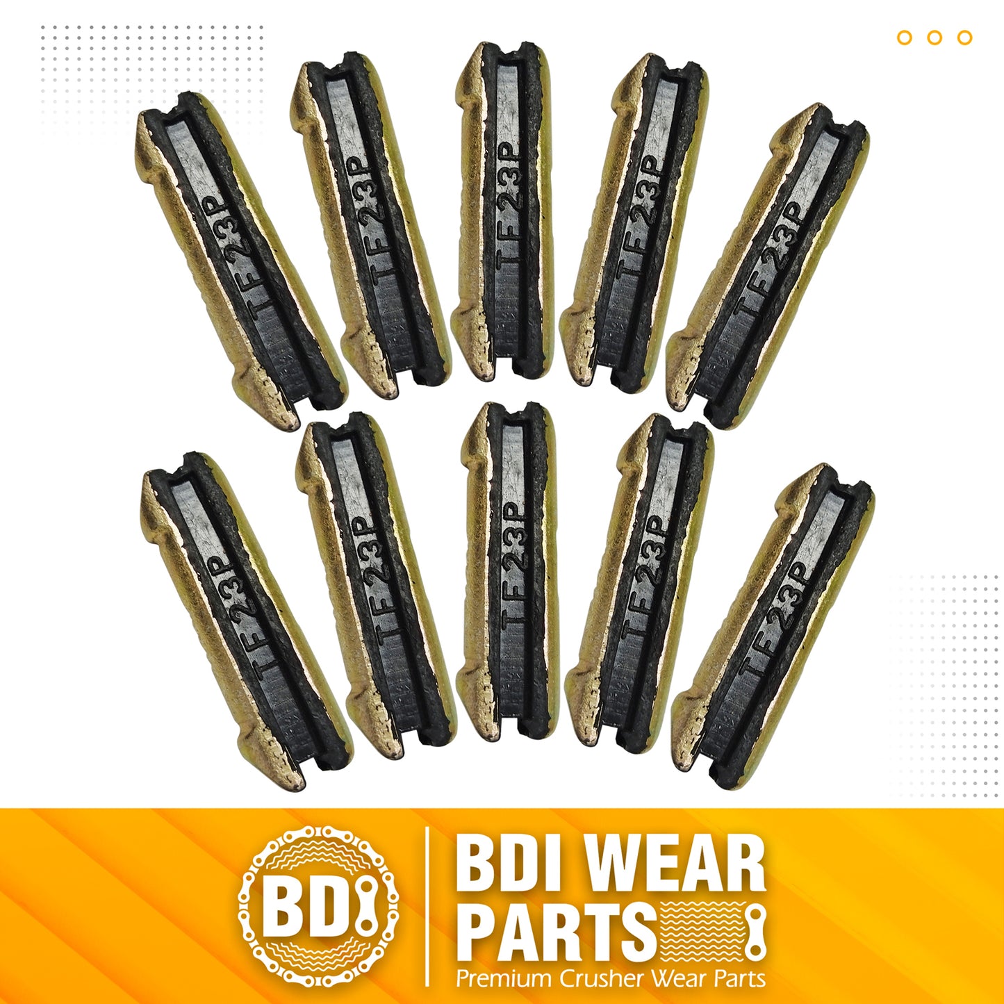 BDI Wear Parts Flex Pins 23P/TF23/23FPL Bucket Teeth Pins 2.48" Long for 23& 230 Series Bucket Teeth - 10 Pack