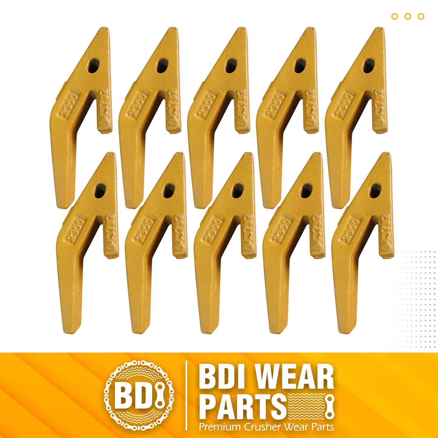 BDI Wear Parts U43792 Weld On Adapter for 23 230 Series Bucket Teeth, Backhoes - 10PCS
