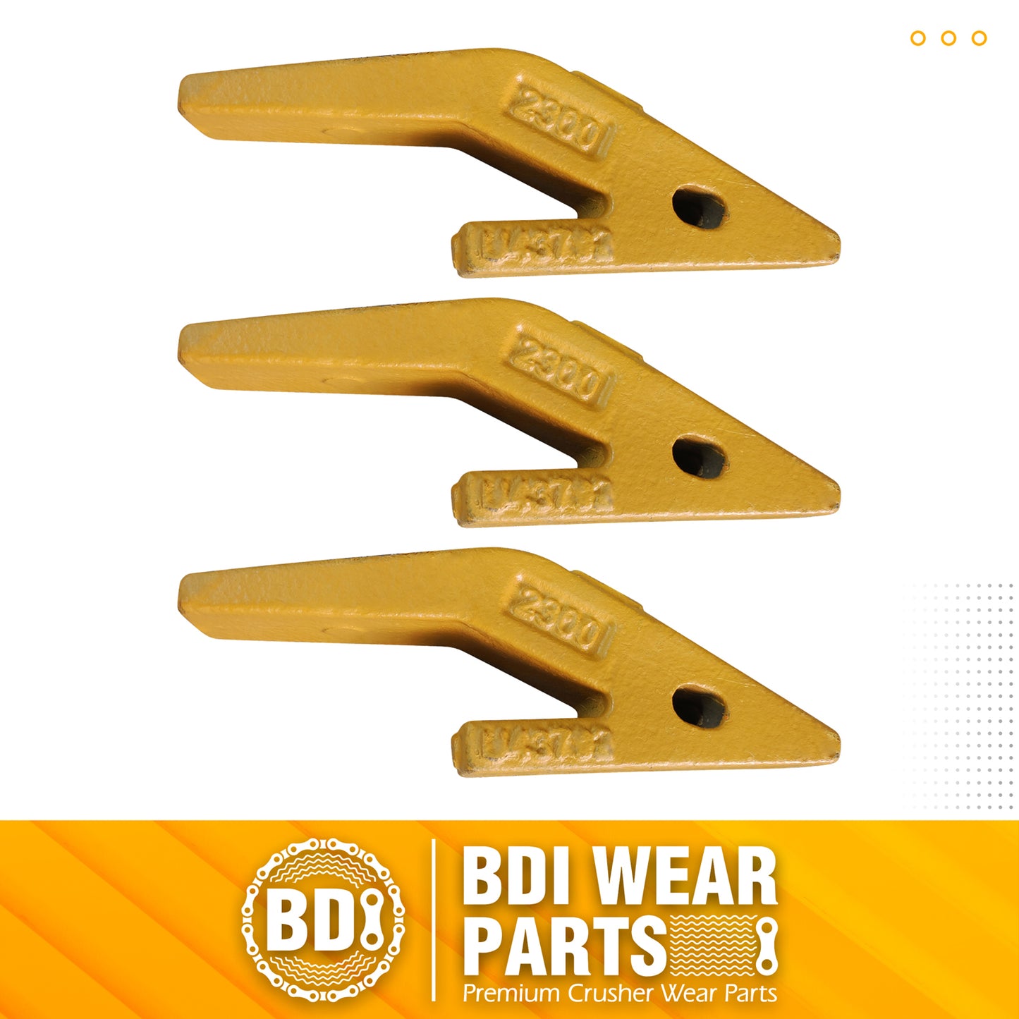 BDI Wear Parts U43792 Weld On Adapter for 23 230 Series Bucket Teeth, Backhoes - 3PCS