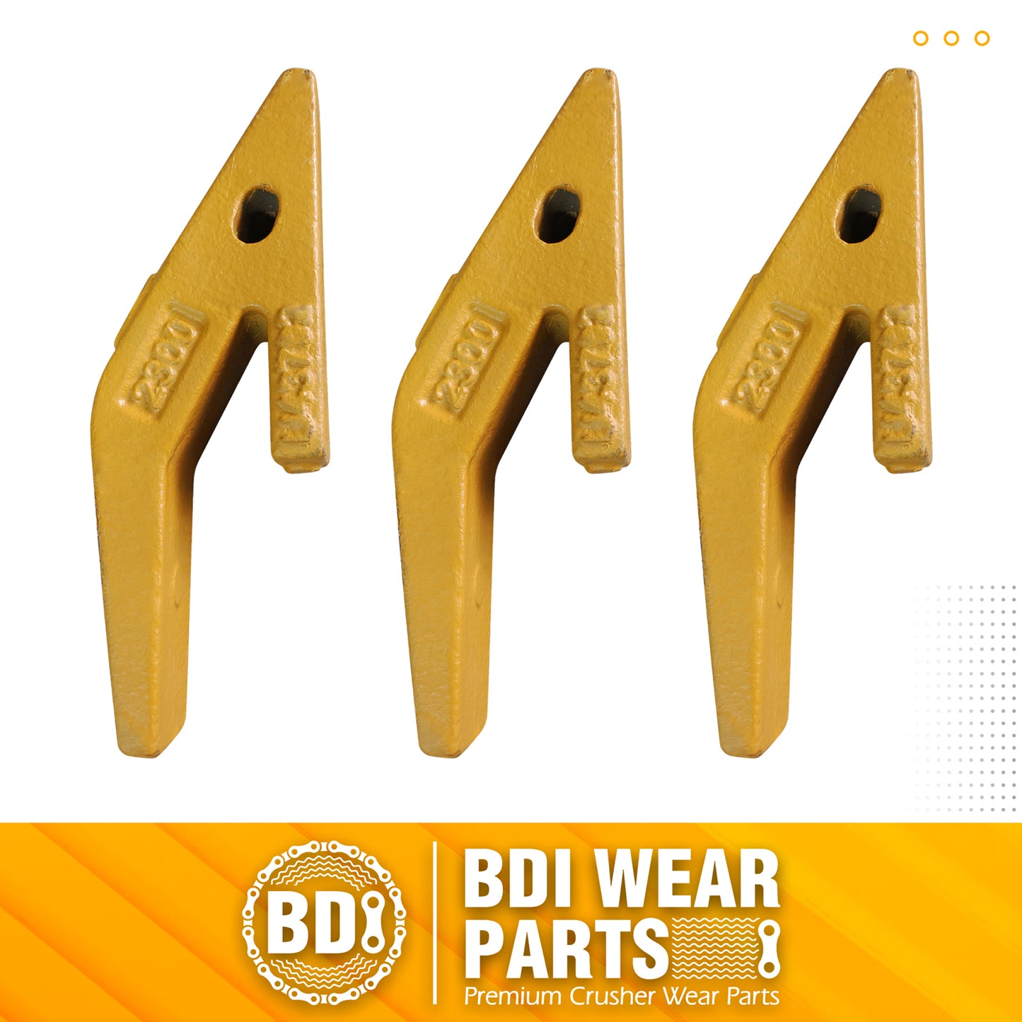 BDI Wear Parts U43792 Weld On Adapter for 23 230 Series Bucket Teeth, Backhoes - 3PCS