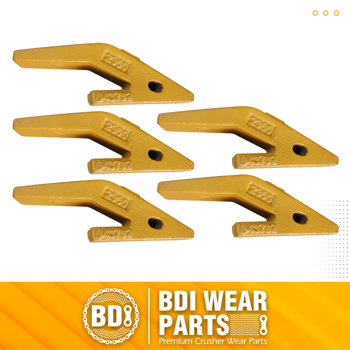 BDI Wear Parts U43792 Weld On Adapter for 23 230 Series Bucket Teeth, Backhoes - 5PCS