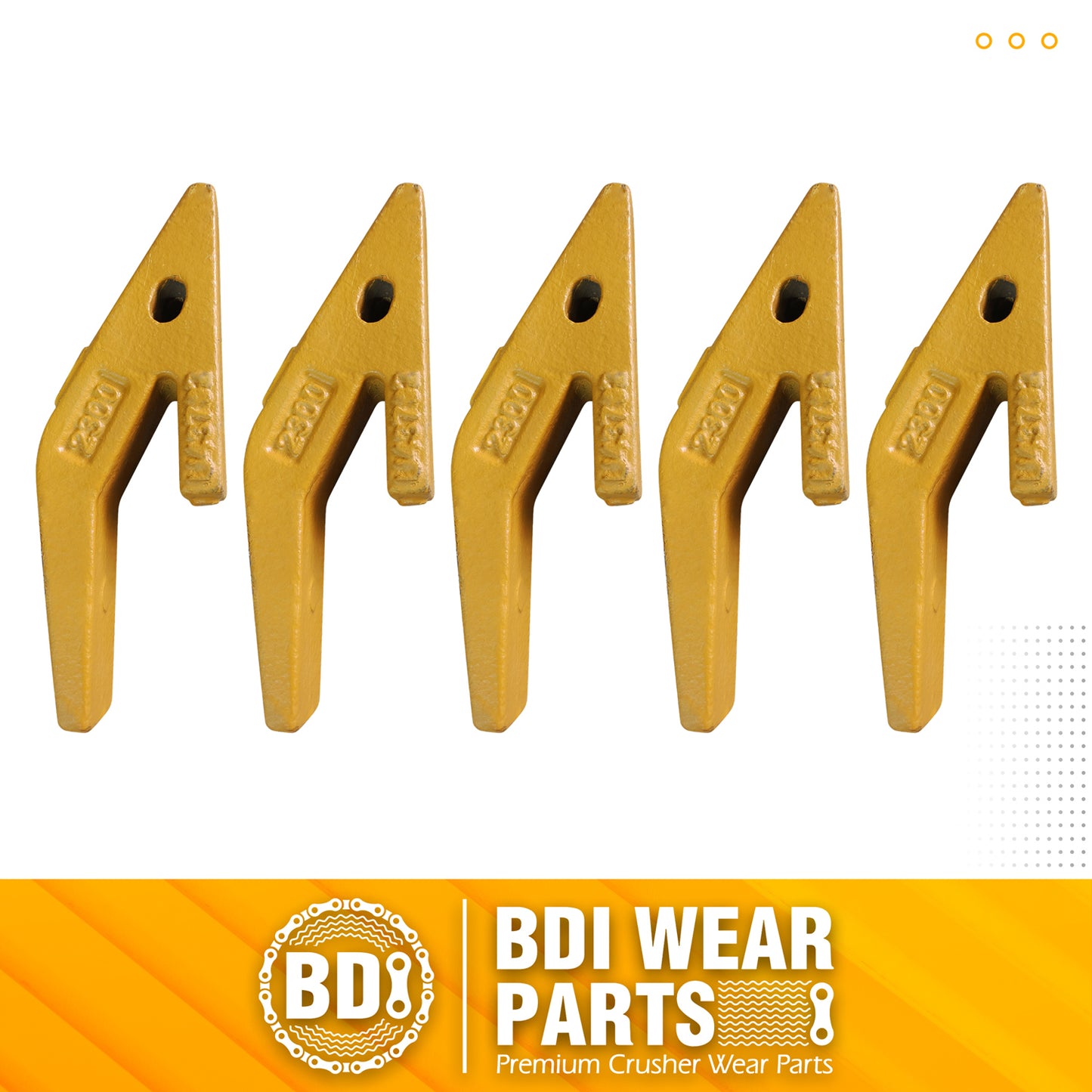 BDI Wear Parts U43792 Weld On Adapter for 23 230 Series Bucket Teeth, Backhoes - 5PCS