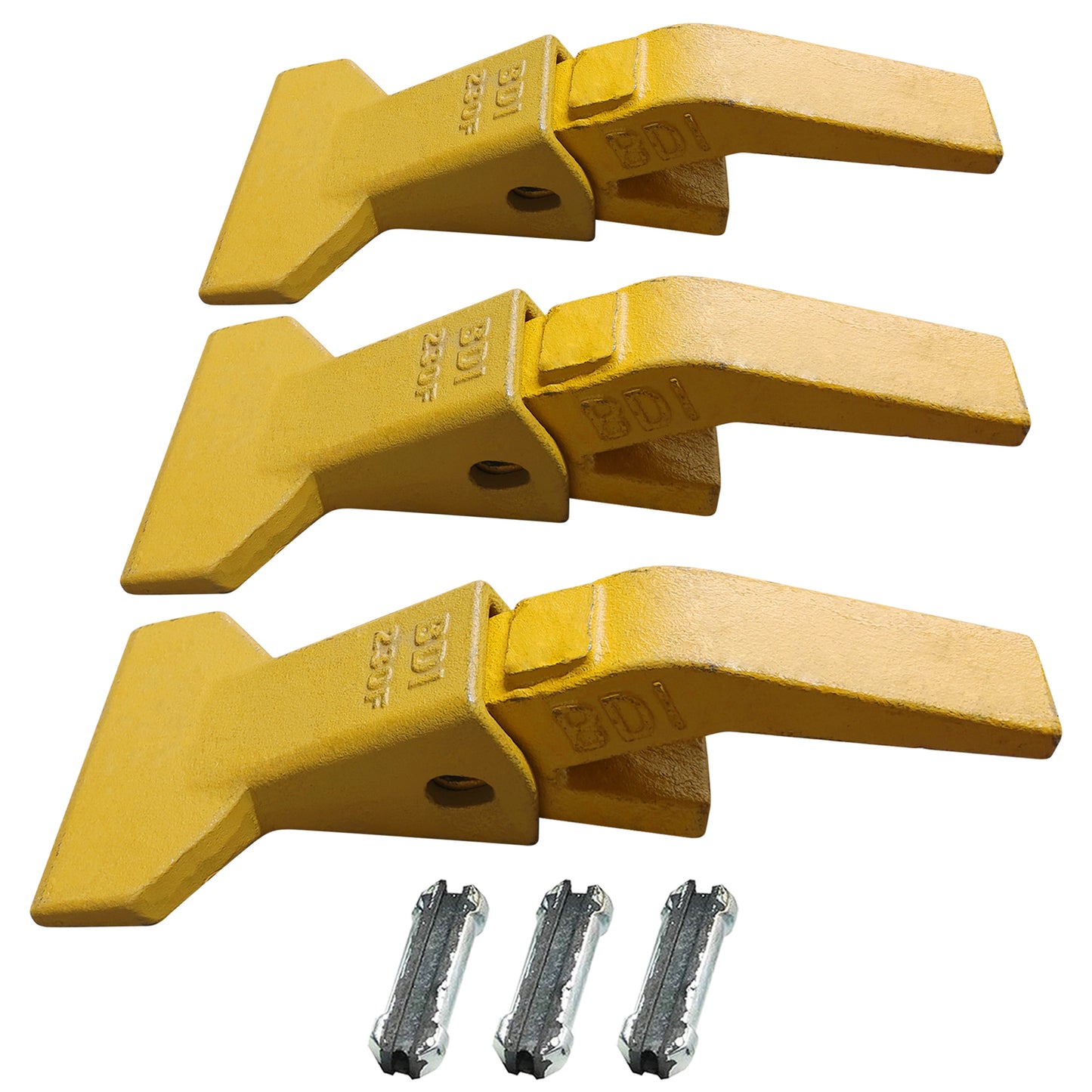 BDI Wear Parts Assembly U43792 Bucket Tooth Adapter +230 Series 230F Bucket Teeth with TF23P Flex Pin/Weld on Bucket Teeth Compatible with Hensley Excavator - 1 Set