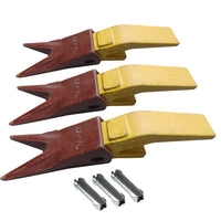 BDI Wear Parts Assembly U43792 Bucket Tooth Adapter +23 23WTL Bucket Teeth with TF23P Flex Pins/Weld on Bucket Teeth Compatible with Hensley Excavator