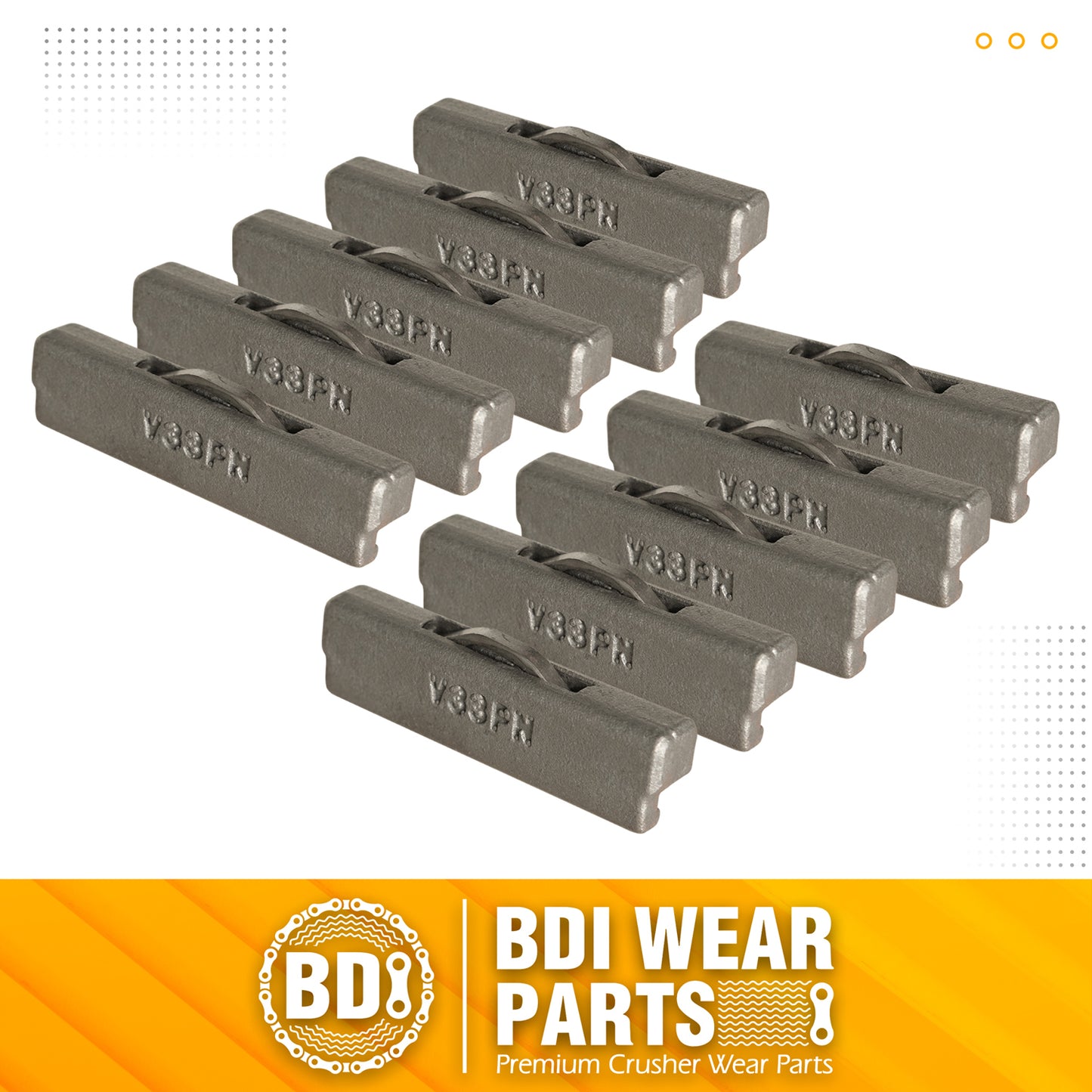 BDI Wear Parts V33PN Flex Pins Fits Esco Style Bucket Teeth/Tooth V33SYL - 10PCS