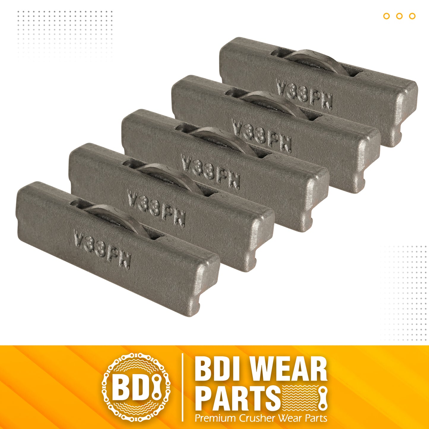 BDI Wear Parts V33PN Flex Pins Fits Esco Style Bucket Teeth/Tooth V33SYL - 5PCS