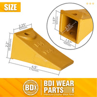 BDI Wear Parts X156 Dirt Teeth Hensley Style Bucket Teeth/Tooth & P156 Roll Pins - 2 Pack