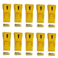 BDI Wear Parts Bucket Teeth X290 with K290S Flexpins Sharp Bucket Teeth Replacement - 10 Pack
