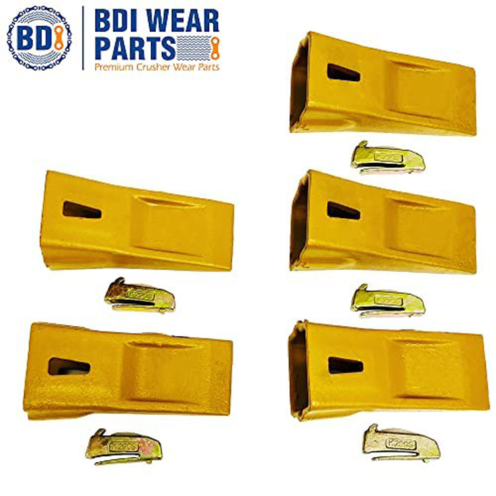 BDI Wear Parts Bucket Teeth X290 with K290S Flexpins Sharp Bucket Teeth Replacement - 10 Pack
