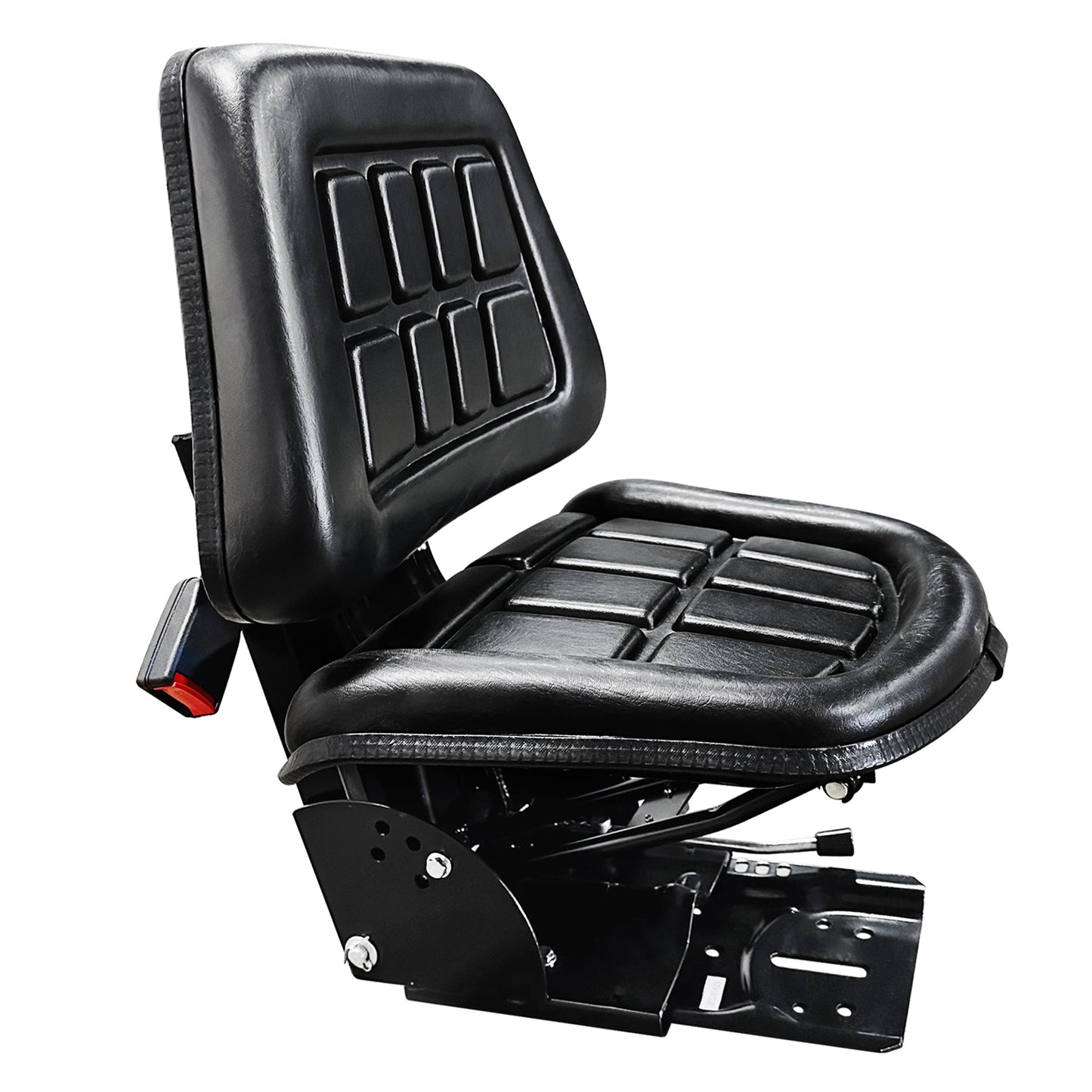 BDI Wear Parts Universal Adjustable Tractor Suspension Seat Waffle Style with Safety Belt,Tilt Fits for, Fits Forklift Riding Garden Lawn Mower John Deere Fiat Ford Kubota
