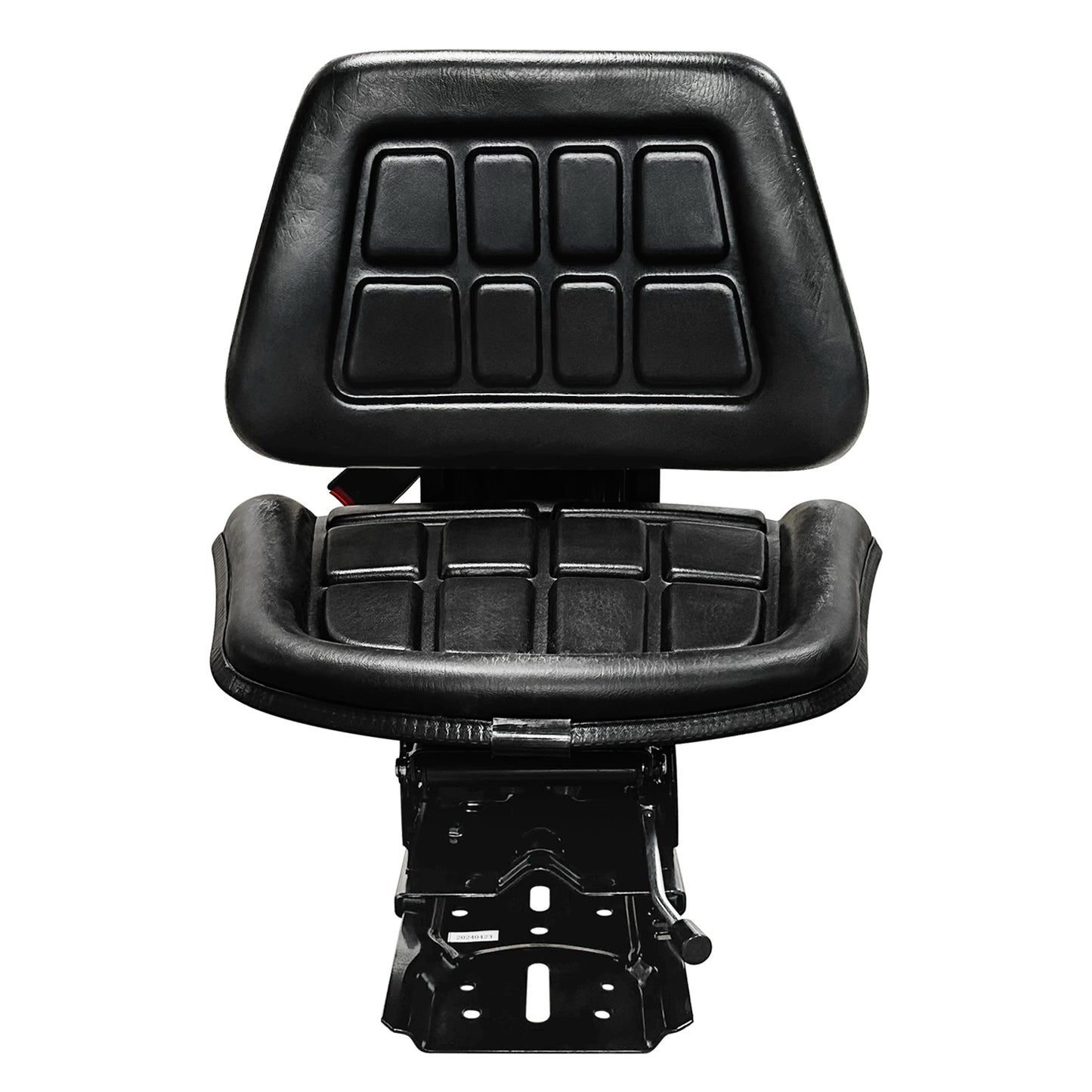 BDI Wear Parts Universal Adjustable Tractor Suspension Seat Waffle Style with Safety Belt,Tilt Fits for, Fits Forklift Riding Garden Lawn Mower John Deere Fiat Ford Kubota