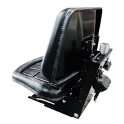 BDI Wear Parts Universal Adjustable Tractor Suspension Seat Waffle Style with Safety Belt,Tilt Fits for, Fits Forklift Riding Garden Lawn Mower John Deere Fiat Ford Kubota